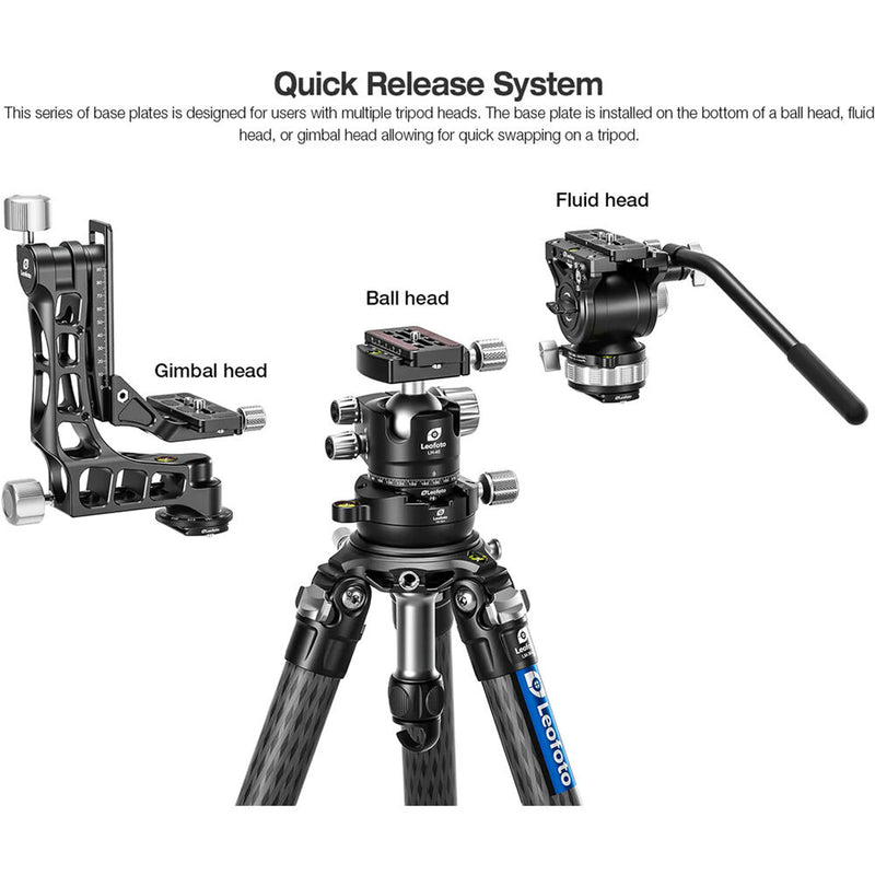 Leofoto P-LH47 Tripod Head Quick Release Base Plate (2.4")