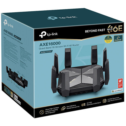 TP-Link Archer AXE300 AXE16000 Wireless Quad-Band Multi-Gig Router