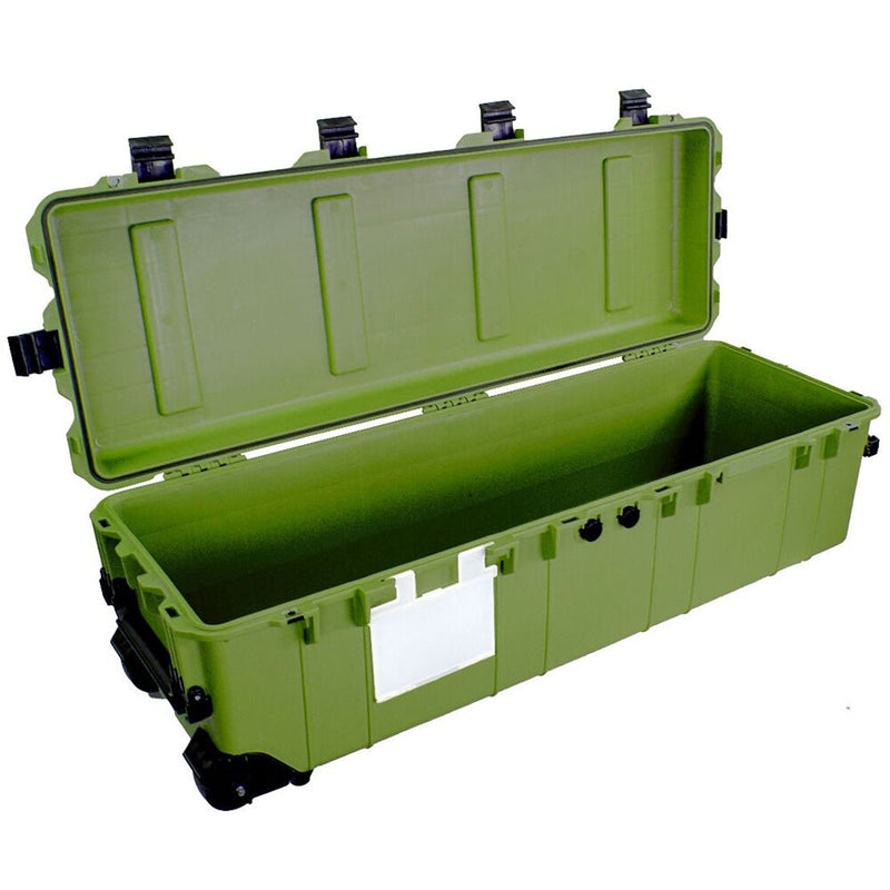 Eylar XL 44-Inch Deep Heavy Transport Roller Rifle Hard Case with Foam (Green)