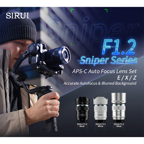 Sirui Sniper f/1.2 Autofocus 3-Lens Kit (Nikon Z, White)