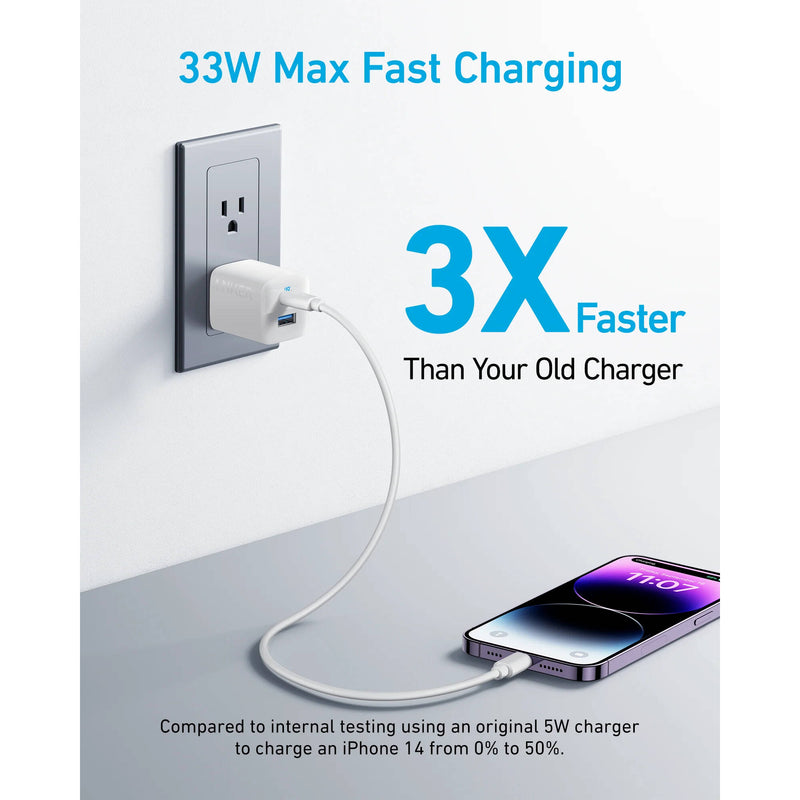 ANKER 33W 2-Port USB-C/USB-A Wall Charger