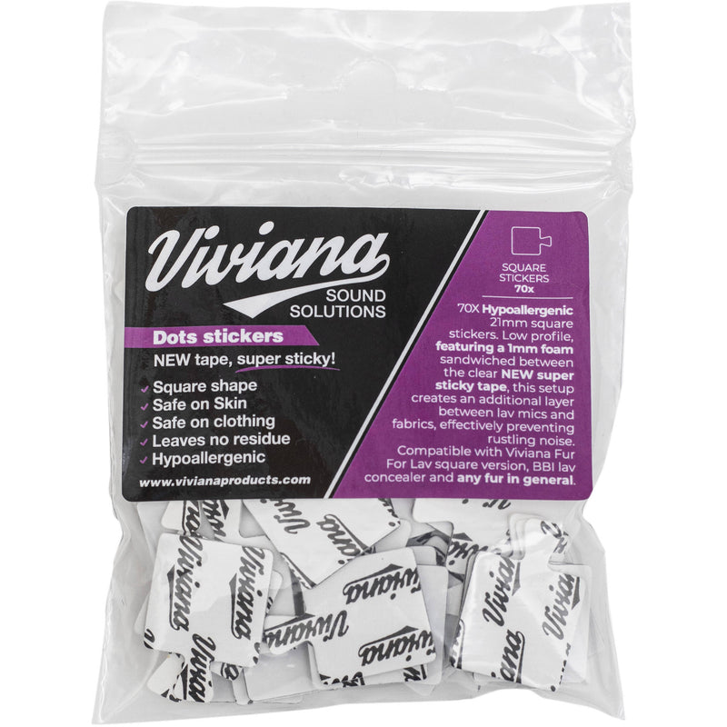 Viviana Dots Premium Soft Foam Lavalier Stickers (70-Pack, Square)