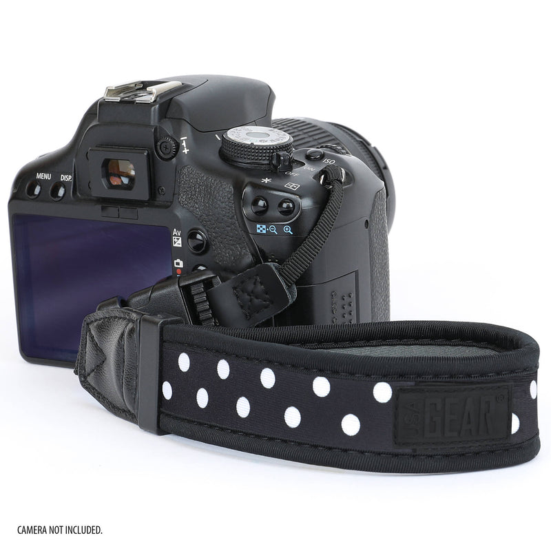 USA GEAR TrueSHOT Camera Wrist Strap (Polka Dot)