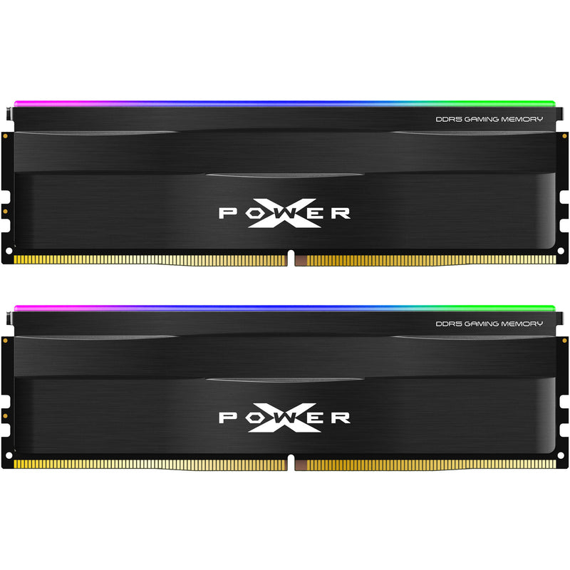 Silicon Power 32GB Zenith RGB 6000 MHz DDR5 Desktop Memory Kit (2 x 16GB, Black)