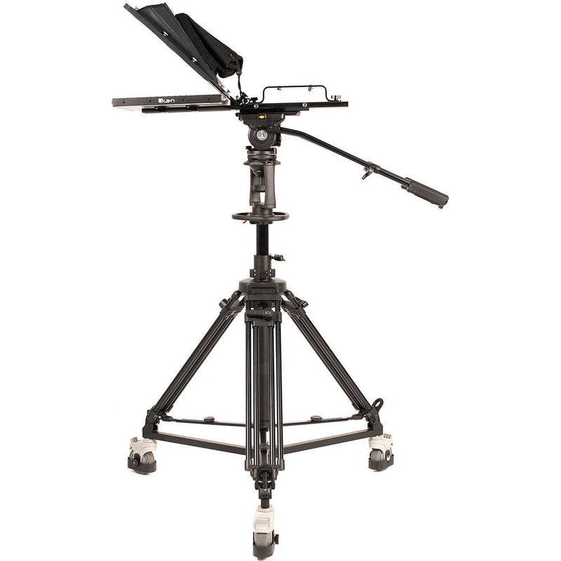 ikan 15" Widescreen Teleprompter with Tally Light, Pedestal & Dolly Turnkey with Travel Case