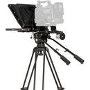 ikan 15" Widescreen Teleprompter with Tally Light, Tripod & Dolly Turnkey