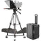 ikan 15" Widescreen Teleprompter with Tally Light, Tripod & Dolly Turnkey with Travel Case