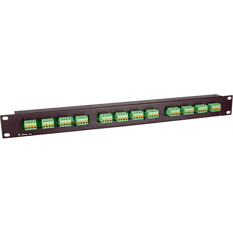 Alzatex Speaker Patch Panel with Phoenix Connectors (1 RU)