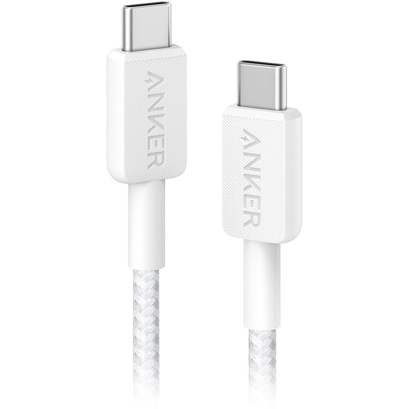 ANKER 322 Braided USB-C Cable (3', White)