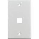 Simply45 S45-3201W-25 1-Port Single-Gang Keystone Wall Plate (White, 25-Pack)