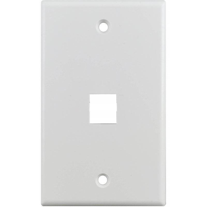 Simply45 S45-3201W-25 1-Port Single-Gang Keystone Wall Plate (White, 25-Pack)