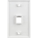 Simply45 S45-3201W-25 1-Port Single-Gang Keystone Wall Plate (White, 25-Pack)