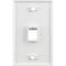 Simply45 S45-3201W-25 1-Port Single-Gang Keystone Wall Plate (White, 25-Pack)