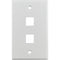 Simply45 S45-3202W-25 2-Port Single-Gang Keystone Wall Plate (White, 25-Pack)