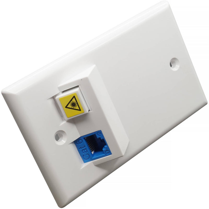 Simply45 S45-3202AW-25 2-Port Single-Gang Angled Keystone Wall Plate (Gloss White, 25-Pack)