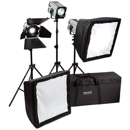 Hedler Daylight LED Portrait Kit with Softboxes and Barndors