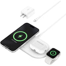 Belkin BoostCharge Pro 3-in-1 Magnetic Wireless Charging Pad with Qi2 (White)