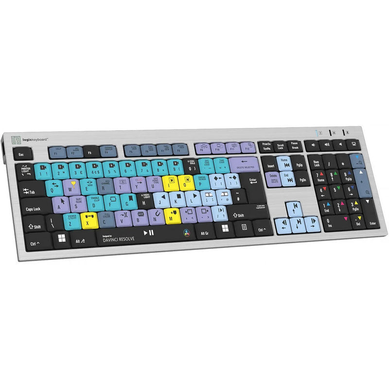 Logickeyboard Slimline Keyboard for DaVinci Resolve (Windows, US English)