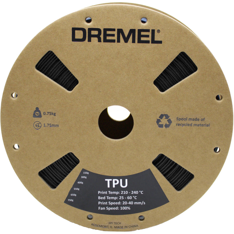 Dremel 3D 1.75mm TPU Filament (0.75kg, Black)