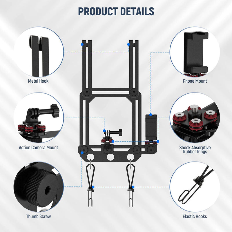 Neewer Action Camera Fence Mount (Black)