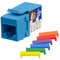 Simply45 Cat 5e 90&deg; Unshielded Keystone Jack (Blue, 25-Pack)