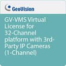 GEOVISION GV-VMS Virtual License for 32 Channel Platform with 3rd Party IP Cameras (1 Channel)