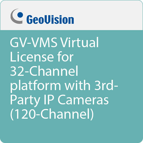 GEOVISION GV-VMS Virtual License for 32 Channel Platform with 3rd Party IP Cameras (20 Channels)