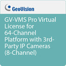 GEOVISION GV-VMS Pro Virtual License for 64 Channel Platform with 3rd Party IP Cameras (8 Channels)