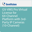 GEOVISION GV-VMS Pro Virtual License for 64 Channel Platform with 3rd Party IP Cameras (10 Channels)