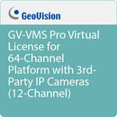 GEOVISION GV-VMS Pro Virtual License for 64 Channel Platform with 3rd Party IP Cameras (12 Channels)