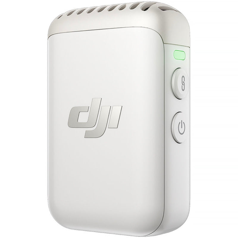 DJI Mic 2 Clip-On Transmitter/Recorder with Built-In Microphone (2.4 GHz, Pearl White)