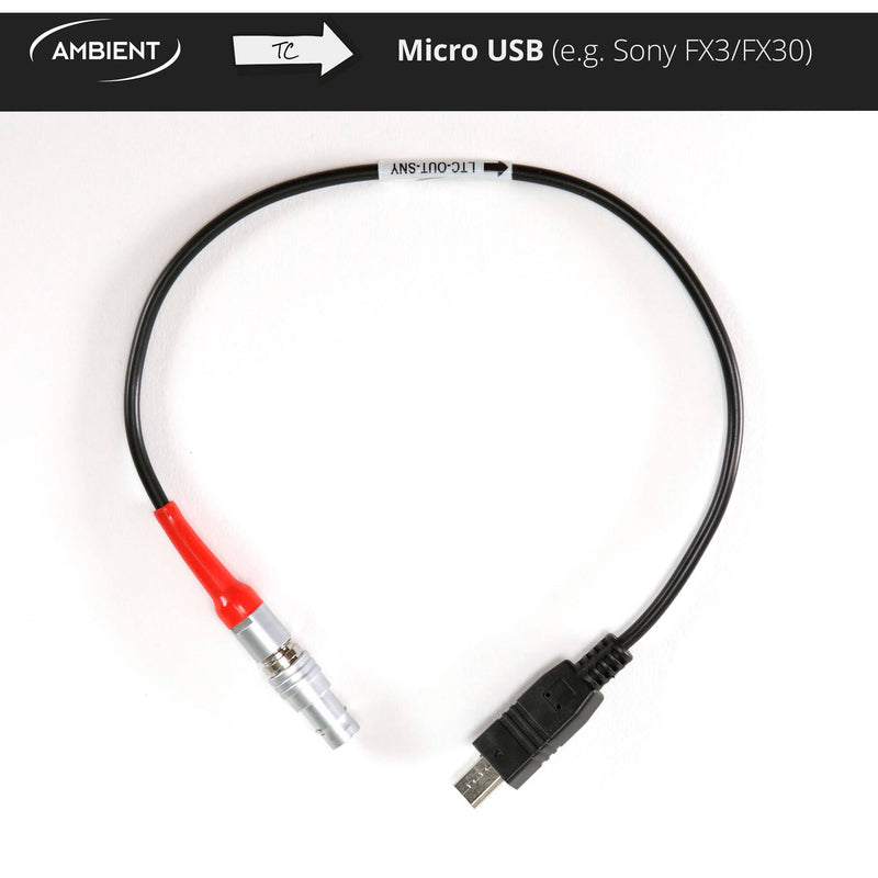 Ambient Recording LTC-OUT MICRO USB SONY Timecode Output Cable