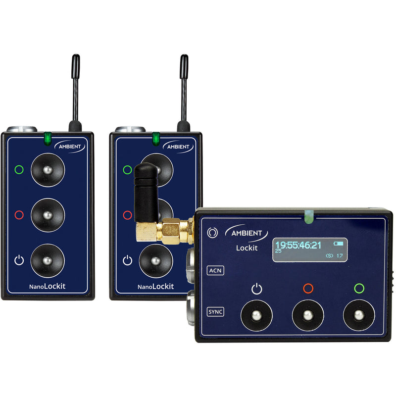 Ambient Recording Lockit and 2 x NanoLockit Timecode Synchronizer Set