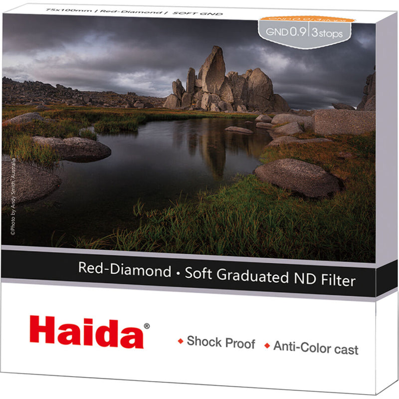 Haida NanoPro MC Soft Edge Graduated Filter (75 x 100mm, 3-Stop)