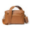 FEDERICO SERRANI Kimberley Leather Camera Bag (Brown and Gold)