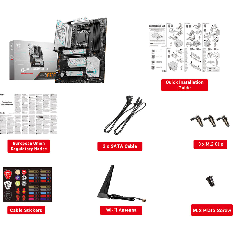 MSI X670E GAMING PLUS WIFI AM5 ATX Motherboard