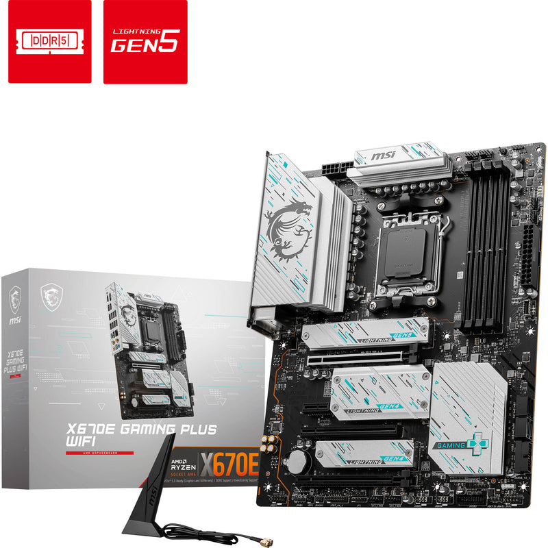 MSI X670E GAMING PLUS WIFI AM5 ATX Motherboard