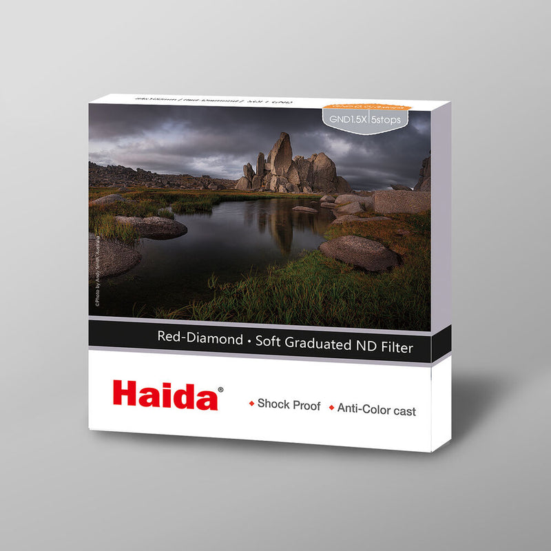 Haida Red-Diamond Soft Grad ND Filter (75 x 100mm, 5-Stop)