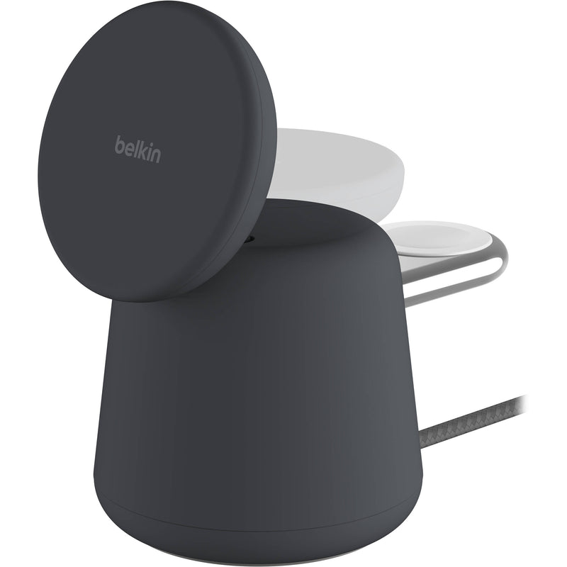 Belkin BoostCharge Pro 2-in-1 Wireless Charging Dock with 15W MagSafe (Charcoal)