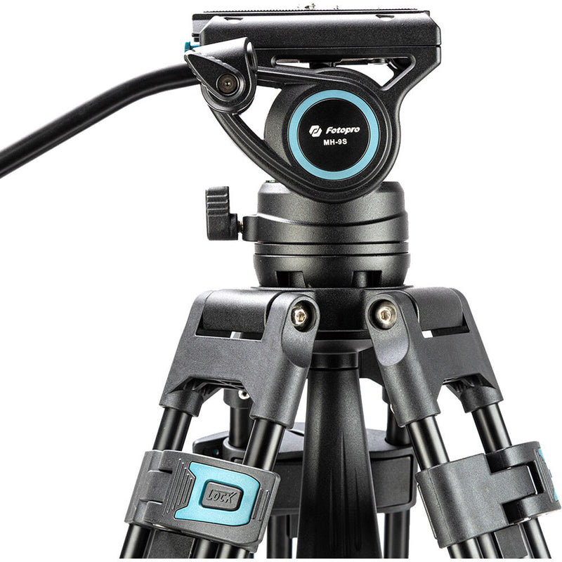 Fotopro DV-3A Heavy Duty Fluid Head Video Aluminum Tripod (Black)