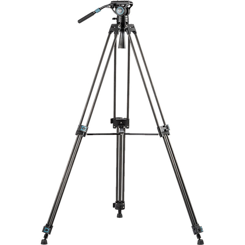 Fotopro DV-3C Heavy Duty Fluid Head Video Carbon Fiber Tripod (Black)