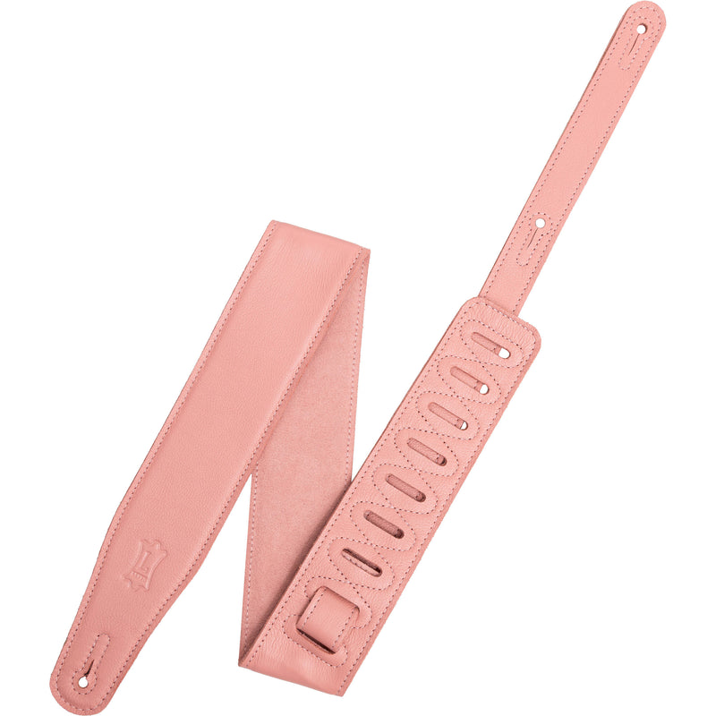 Gator Pastel Garment Leather Guitar Strap (Salmon)