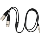 Pliant Technologies Dual XLR Female/Male to 3.5mm Male Cable (4')