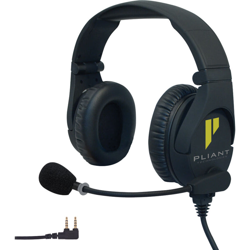 Pliant Technologies SmartBoom PRO Dual-Ear Electret Headset (Dual 3.5mm Gold-Plated Connectors)