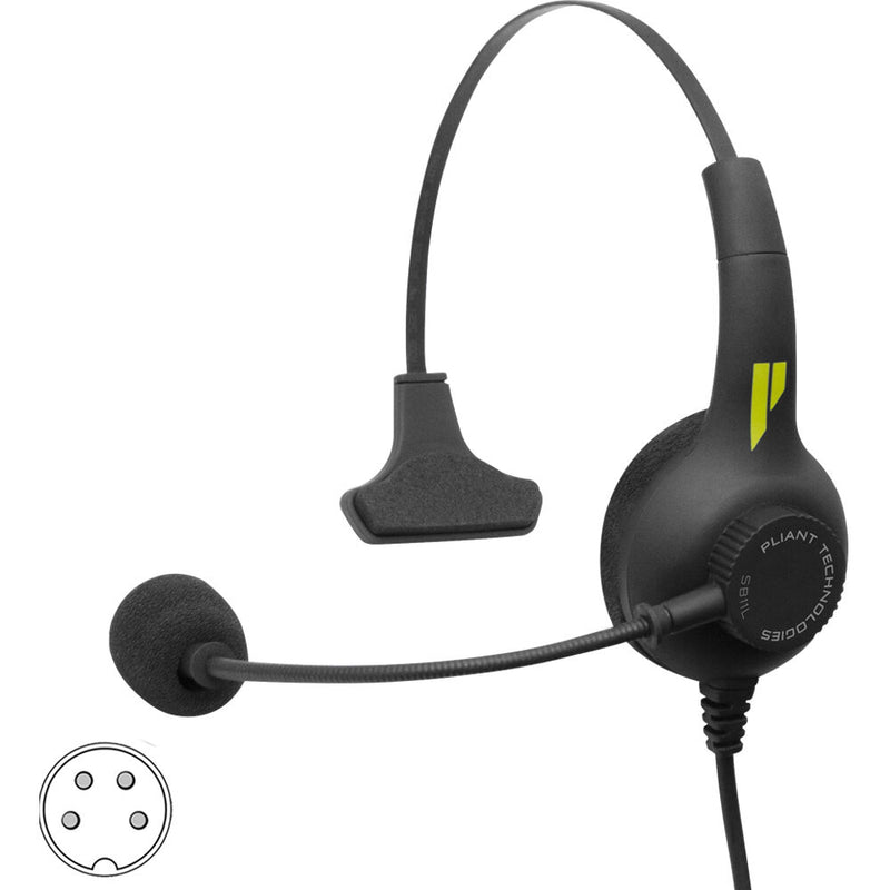 Pliant Technologies SmartBoom LITE Single-Ear Dynamic Headset (4-Pin XLR Male)