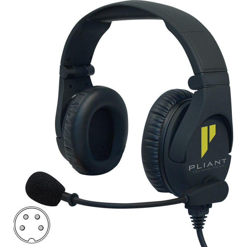 Pliant Technologies SmartBoom PRO Dual-Ear Dynamic Headset (4-Pin XLR Male)