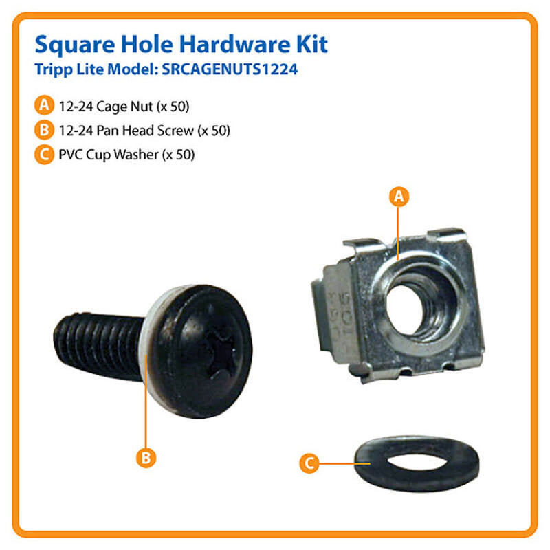 Tripp Lite SmartRack Square Hole Hardware Kit