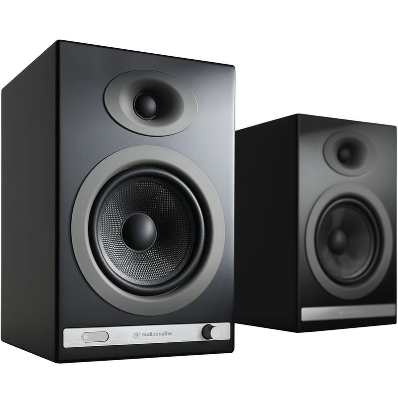 Audioengine HD5 2-Way Active Wireless Bookshelf Speakers (Matte Black, Pair)