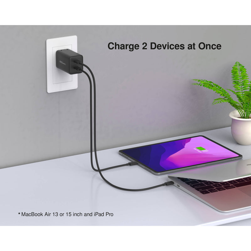 EZQuest UltimatePower 45W GaN II 2-Port USB-C Wall Charger