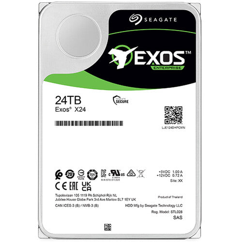 Seagate 24TB Exos X24 7200 rpm SATA III 6 Gb/s 3.5" Internal HDD (OEM)